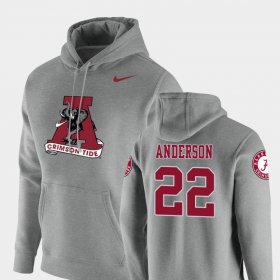 #22 Ryan Anderson Vault Logo Club Alabama Pullover Men's Heathered Gray Hoodies 548529-519 #22 Ryan Anderson Vault Logo Club Alabama Pullover Men's Heathered Gray Hoodies 548529-519