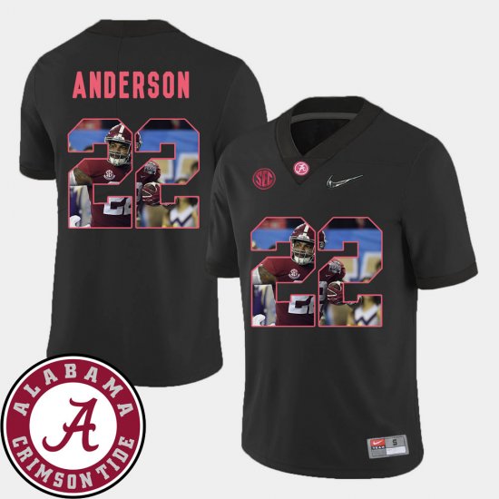 #22 Ryan Anderson Pictorial Fashion Bama Football Men\'s Black Jersey 741956-420