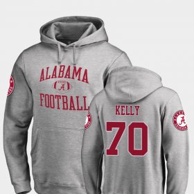 #70 Ryan Kelly Neutral Zone Bama College Football Men Ash Hoodies 722955-957 #70 Ryan Kelly Neutral Zone Bama College Football Men Ash Hoodies 722955-957