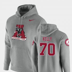 #70 Ryan Kelly Vault Logo Club Bama Pullover Men Heathered Gray Hoodies 676767-903 #70 Ryan Kelly Vault Logo Club Bama Pullover Men Heathered Gray Hoodies 676767-903