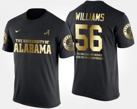 #56 Tim Williams Gold Limited Bama Short Sleeve With Message Men's Black T-Shirts 706140-147 #56 Tim Williams Gold Limited Bama Short Sleeve With Message Men's Black T-Shirts 706140-147