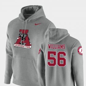 #56 Tim Williams Vault Logo Club Bama Pullover Men Heathered Gray Hoodies 259996-999 #56 Tim Williams Vault Logo Club Bama Pullover Men Heathered Gray Hoodies 259996-999