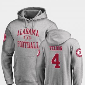 #4 T.J. Yeldon Neutral Zone University of Alabama College Football Men's Ash Hoodie 414790-717 #4 T.J. Yeldon Neutral Zone University of Alabama College Football Men's Ash Hoodie 414790-717