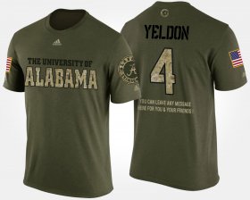 #4 T.J. Yeldon Military Alabama Crimson Tide Short Sleeve With Message Mens Camo T-Shirt 300047-191 #4 T.J. Yeldon Military Alabama Crimson Tide Short Sleeve With Message Mens Camo T-Shirt 300047-191