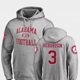 #3 Trent Richardson Neutral Zone Bama College Football Mens Ash Hoodie 996691-489 #3 Trent Richardson Neutral Zone Bama College Football Mens Ash Hoodie 996691-489