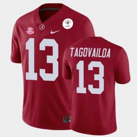 #13 Tua Tagovailoa 2021 Rose Bowl Alabama Champions Men Crimson Jerseys 814949-981 #13 Tua Tagovailoa 2021 Rose Bowl Alabama Champions Men Crimson Jerseys 814949-981