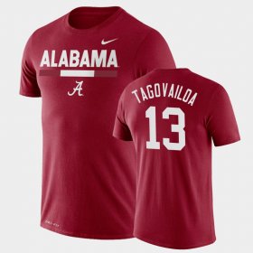 #13 Tua Tagovailoa Team DNA Alabama Legend Performance Mens Crimson T-Shirts 266004-426 #13 Tua Tagovailoa Team DNA Alabama Legend Performance Mens Crimson T-Shirts 266004-426