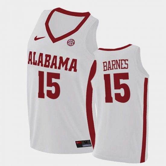 #15 Tyler Barnes College Basketball Bama 2021 Swingman Mens White Jersey 988893-880