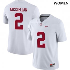 #2 Jase McClellan NIL Replica Alabama Crimson Tide Women White Jersey 660990-974