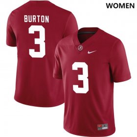 #3 Jermaine Burton NIL Replica Bama Women's Crimson Jersey 675814-469