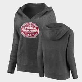 2020 National Champions Bama V-Neck Pullover Womens Charcoal Hoodie 971610-641 2020 National Champions Bama V-Neck Pullover Womens Charcoal Hoodie 971610-641