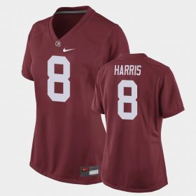 #8 Christian Harris Game University of Alabama Replica Football Womens Crimson Jersey 689910-747