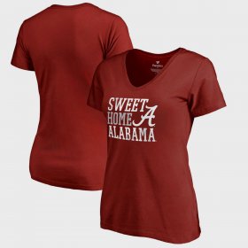Bowl Game Alabama Hometown Collection Sweet Home Alabama V-Neck Womens Crimson T-Shirts 292470-558 Bowl Game Alabama Hometown Collection Sweet Home Alabama V-Neck Womens Crimson T-Shirts 292470-558