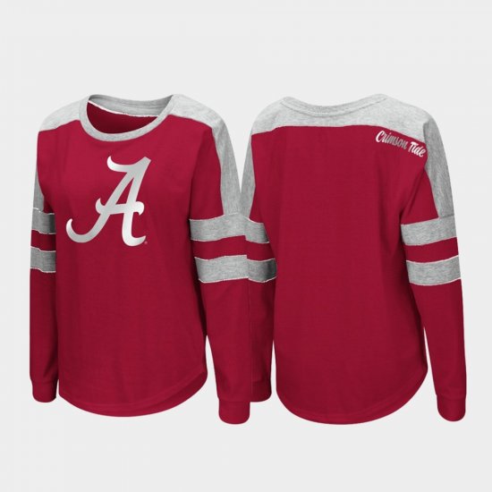 Trey Dolman Alabama Long Sleeve Women Crimson T-Shirt 493074-658