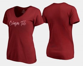 Graceful Bama V-Neck Fanatics Branded Womens Crimson T-Shirt 281861-863 Graceful Bama V-Neck Fanatics Branded Womens Crimson T-Shirt 281861-863