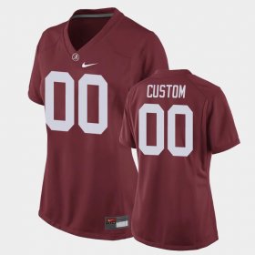 #00 Custom Game University of Alabama Replica Football Women's Crimson Jersey 632185-994 #00 Custom Game University of Alabama Replica Football Women's Crimson Jersey 632185-994