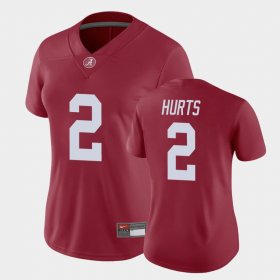 #2 Jalen Hurts Game Alabama Women Crimson Jerseys 931144-744 #2 Jalen Hurts Game Alabama Women Crimson Jerseys 931144-744