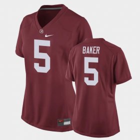 #5 Javon Baker Game Alabama Crimson Tide Replica Football Womens Crimson Jerseys 218918-792