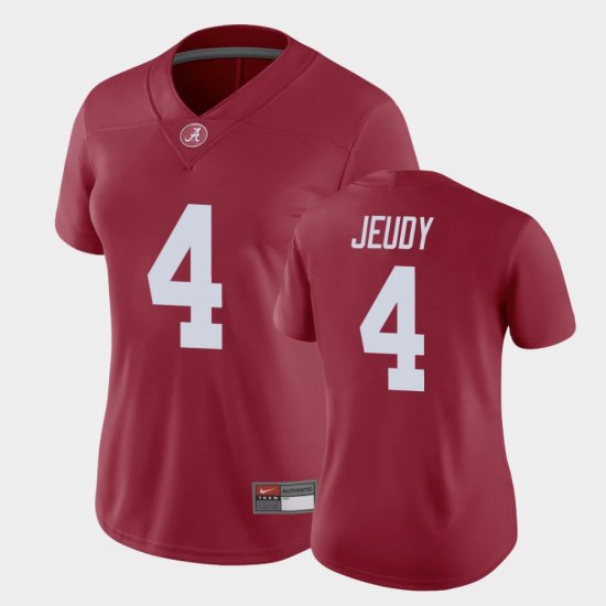 #4 Jerry Jeudy Game Bama Womens Crimson Jerseys 349932-773