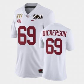 #69 Landon Dickerson 3X CFP National Championship Bama Limited Women's White Jersey 371729-461