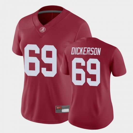 #69 Landon Dickerson Game Bama Women\'s Crimson Jerseys 420520-850