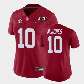 #10 Mac Jones 2021 National Championship Bama College Football Women's Crimson Jersey 376274-130 #10 Mac Jones 2021 National Championship Bama College Football Women's Crimson Jersey 376274-130