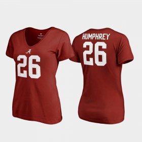 #26 Marlon Humphrey College Legends Bama V-Neck Womens Crimson T-Shirts 666710-615 #26 Marlon Humphrey College Legends Bama V-Neck Womens Crimson T-Shirts 666710-615