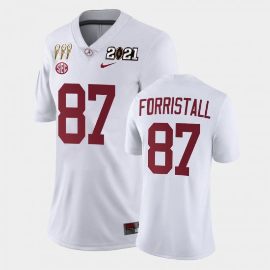 #87 Miller Forristall 3X CFP National Championship University of Alabama Limited Womens White Jersey 345763-372