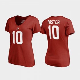 #10 Reuben Foster College Legends Alabama Name & Number Women's Crimson T-Shirts 862420-205 #10 Reuben Foster College Legends Alabama Name & Number Women's Crimson T-Shirts 862420-205