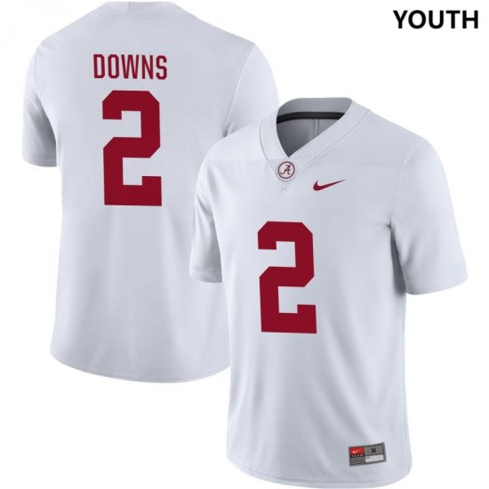 #2 Caleb Downs NIL Replica Bama Youth White Jerseys 518731-690