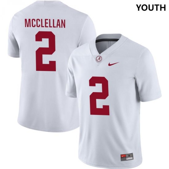 #2 Jase McClellan NIL Replica Alabama Youth White Jerseys 363029-371