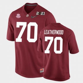 #70 Alex Leatherwood 2021 National Championship University of Alabama Replica Youth Crimson Jersey 954341-542