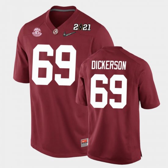 #69 Landon Dickerson 2021 National Championship Alabama Replica Youth Crimson Jerseys 867948-918